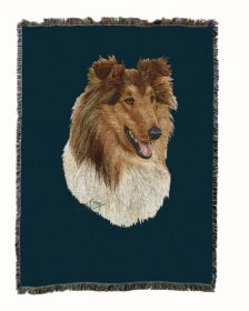 Collie - Rough 2 - Cotton Woven Throw