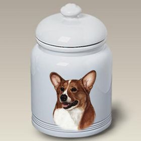 Corgi - Pembroke - Red and White - Best of Breed Ceramic Treat Jar
