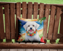 Coton de Tulear 6416 Luau Throw Pillow