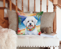 Coton de Tulear 6416 Luau Throw Pillow