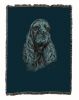 Cocker Spaniel - Black - Cotton Woven Throw