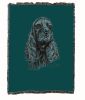 Cocker Spaniel - Black - Cotton Woven Throw