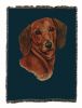 Dachshund - Red - Cotton Woven Throw
