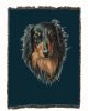 Dachshund - Longhaired - Black and Tan - Cotton Woven Throw