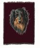 Dachshund - Longhaired - Black and Tan - Cotton Woven Throw