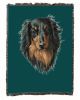 Dachshund - Longhaired - Black and Tan - Cotton Woven Throw