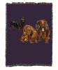 Dachshund Puppies Cotton Woven Throw