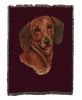 Dachshund - Red - Cotton Woven Throw