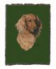 Dachshund - Longhair - Red - Cotton Woven Throw