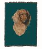 Dachshund - Longhair - Red - Cotton Woven Throw