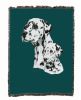 Dalmatian with Puppy Cotton Woven Throw