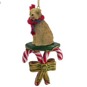 Soft Coated Wheaten Terrier - Candy Cane Ornament