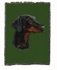 Doberman 2 Cotton Woven Throw