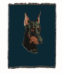 Doberman Cotton Woven Throw