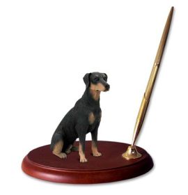 Doberman - Black - Uncropped - Pen Set