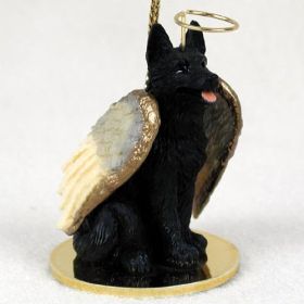 German Shepherd - Black - Angel Ornament