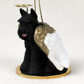 Schnauzer - Black - Angel Ornament