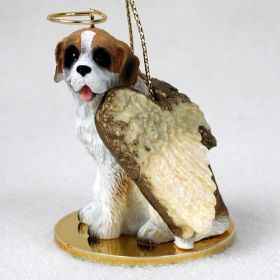 Saint Bernard - Rough Coat - Angel Ornament