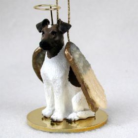 Smooth Fox Terrier - Brown and White - Angel Ornament