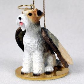 Wire Fox Terrier - Angel Ornament