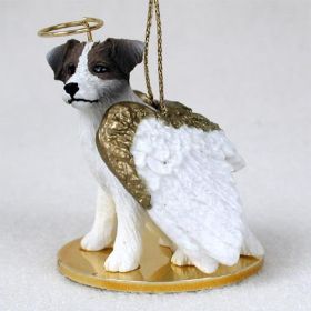 Jack Russell Terrier - Brown and White - Rough Coat - Angel Ornament