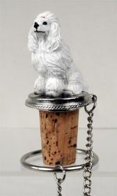 Poodle - White - Bottle Stopper
