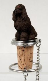 Poodle - Chocolate - Bottle Stopper