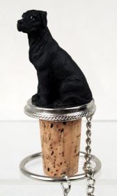 Great Dane - Black - Uncropped - Bottle Stopper