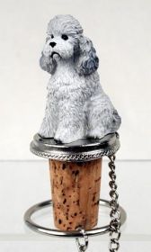 Poodle - Sport Cut - Gray - Bottle Stopper
