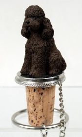 Poodle - Sport Cut - Chocolate - Bottle Stopper