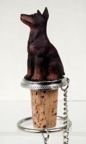 Doberman - Red - Bottle Stopper