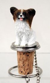 Papillon - Brown and White - Bottle Stopper