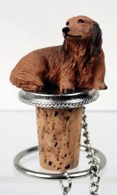Dachshund - Longhair - Red - Bottle Stopper
