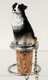 Australian Shepherd - Tri-Color - Bottle Stopper