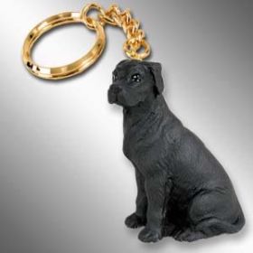 Great Dane - Black - Uncropped - Keychain