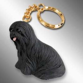 Lhasa Apso - Black - Keychain