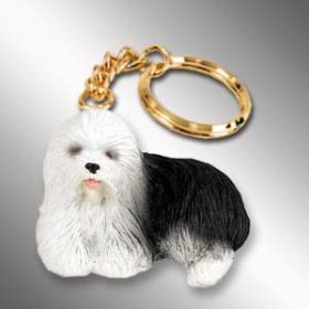 Old English Sheepdog Keychain