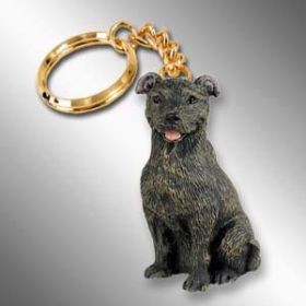 Staffordshire Bull Terrier - Brindle - Keychain