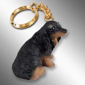 Dachshund - Longhair - Black - Keychain
