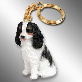 Cavalier King Charles Spaniel - Black and White - Keychain