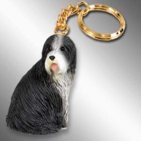 Bearded Collie Keychain
