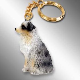 Australian Shepherd - Blue - Docked - Keychain