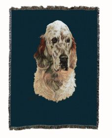 English Setter 1 Cotton Woven Throw