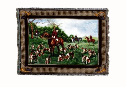 Fox Hunt Cotton Woven Throw