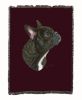 French Bulldog Cotton Woven Throw