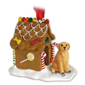 Golden Retriever - Gingerbread House Ornament