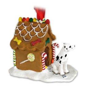 Great Dane - Harlequin - Uncropped - Gingerbread House Ornament