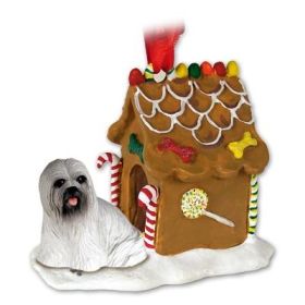 Lhasa Apso - Gray - Gingerbread House Ornament