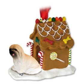 Lhasa Apso - Brown - Gingerbread House Ornament