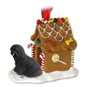 Lhasa Apso - Black - Gingerbread House Ornament